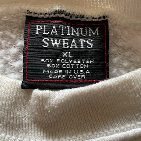 VTG 90s Nana Grandma Raglan Sweatshirt white bows Cottage size XL - Picture 6 of 6